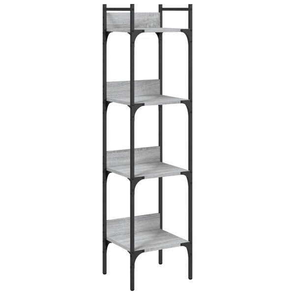 vidaXL Bibliothèque à 4 niveaux sonoma gris 35x30x138 5 cm