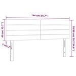 vidaXL Têtes de lit 2 Pièces Gris foncé 72x5x78/88 cm Tissu
