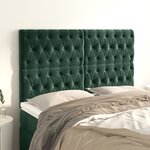 vidaXL Têtes de lit 4 Pièces Vert foncé 72x7x78/88 cm Velours