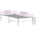 vidaXL Cadre de lit sans matelas blanc 90x200 cm bois de pin massif