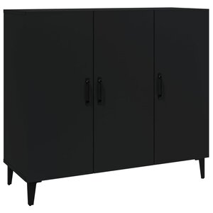 vidaXL Buffet noir 90x34x80 cm bois d'ingénierie