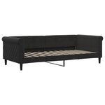 vidaXL Lit de jour avec gigogne sans matelas noir 90x200 cm