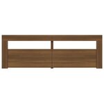 vidaXL Meuble TV avec lumières LED chêne marron 120x35x40 cm