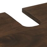 vidaXL Cabinet sous évier Noyer Bois massif  Métal Moyen Épuré
