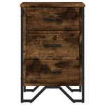 vidaXL Table de chevet chêne fumé 40x41x60 cm bois d'ingénierie