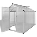 vidaXL Serre renforcée en aluminium avec cadre de base 4 6 m²