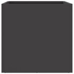 vidaXL Jardinières 2 Pièces noir 32x30x29 cm acier laminé à froid