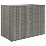 vidaXL Armoire de rangement jardin Gris 100x55 5x80 cm Résine tressée