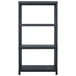 vidaXL Étagères de rangement 2 Pièces Noir 60x30x138 cm Plastique