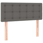 vidaXL Sommier à lattes de lit avec matelas et LED Gris 90x200 cm
