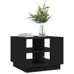 vidaXL Table basse noir 55x55x43 cm bois d'ingénierie