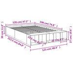vidaXL Cadre de lit sans matelas noir 120x190 cm