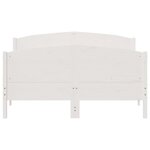 vidaXL Cadre de lit sans matelas blanc 160x200 cm bois de pin massif