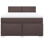 vidaXL Sommier à lattes de lit avec matelas Marron foncé 160x200 cm