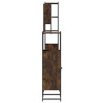 vidaXL Ensemble de meubles de salle de bain 4 Pièces Chêne fumé Bois