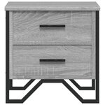 vidaXL Table de chevet sonoma gris 40x41x40 cm bois d'ingénierie