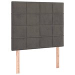 vidaXL Cadre de lit avec tête de lit Gris foncé 120x200 cm Velours
