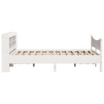 vidaXL Cadre de lit avec tête de lit blanc 120x200 cm bois pin massif