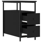 vidaXL Tables de chevet 2 Pièces noir 30x60x60 cm bois d’ingénierie