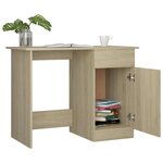 vidaXL Bureau Chêne sonoma 100x50x76 cm Bois d’ingénierie