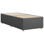 vidaXL Cadre de lit Gris foncé 90x200 cm Tissu