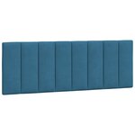 vidaXL Coussin de tête de lit bleu 140 cm velours