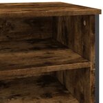 vidaXL Armoire à chaussures chêne fumé 80x38x78 cm bois d'ingénierie