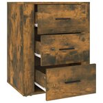 vidaXL Table de chevet Chêne fumé 50x36x60 cm Bois d'ingénierie