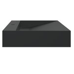 vidaXL Vasque 120x46x11 cm fonte minérale/marbre noir mat