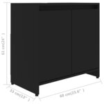 vidaXL Armoire de salle de bain noir 60x33x61 cm Bois d'ingénierie
