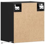vidaXL Meuble TV mural avec lumières LED noir 41x31x45 cm