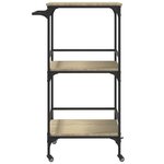 vidaXL Chariot de cuisine chêne sonoma 60 5x50x105cm bois d'ingénierie