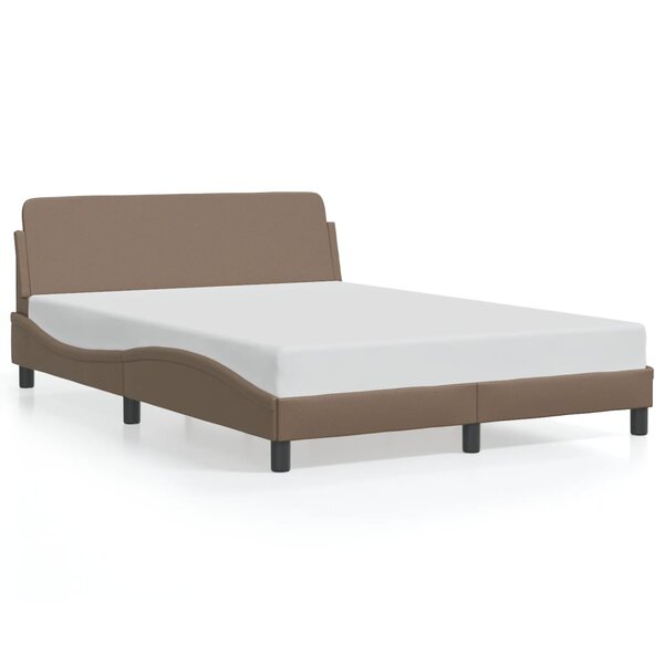 vidaXL Cadre de lit sans matelas cappuccino 140x190 cm similicuir
