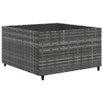 vidaXL Salon de jardin 6 Pièces avec coussins Gris Résine tressée