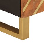 vidaXL Meuble TV marron et noir 80x31 5x46 cm bois massif de manguier