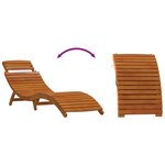 Chaises longues vidaXL avec coussins 2 Pièces crème en bois d'acacia résistant