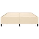 vidaXL Cadre de lit sans matelas crème 140x190 cm tissu