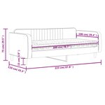 vidaXL Lit de jour avec matelas bleu 100x200 cm velours