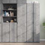vidaXL Buffet haut gris béton 45x42 5x185 cm bois d'ingénierie