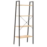 vidaXL Étagère sur pied 4 niveaux Marron clair et noir 56x35x140 cm