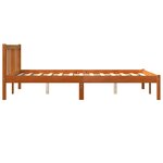 vidaXL Cadre de lit sans matelas cire marron 120x200cm bois pin massif