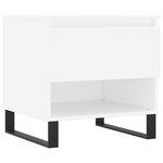 vidaXL Table basse blanc 50x46x50 cm bois d’ingénierie