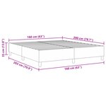 Lit Box Spring vidaXL Gris foncé 160x200 cm en tissu velours côtelé