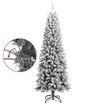 vidaXL Sapin de Noël artificiel avec neige floquée 210 cm PVC et PE