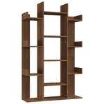 vidaXL Bibliothèque Chêne marron 86x25 5x140 cm Bois d'ingénierie