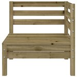 vidaXL Canapé de jardin 2 places avec repose-pieds bois pin imprégné