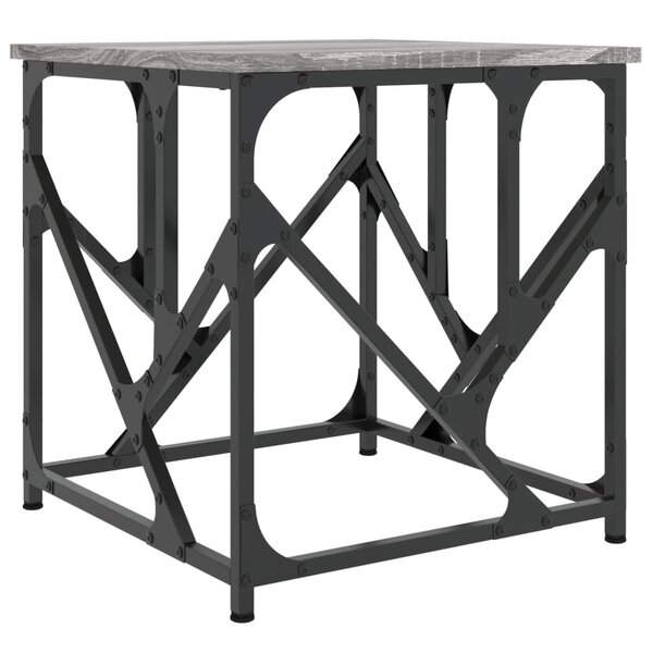 vidaXL Table basse sonoma gris 45x45x47 5 cm bois d'ingénierie