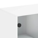 vidaXL Armoire latérale avec portes en verre blanc 69x37x100 cm