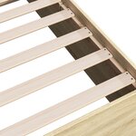 vidaXL Cadre de lit chêne sonoma 200x200 cm bois d'ingénierie
