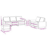 vidaXL Ensemble de canapés 3 Pièces taupe tissu
